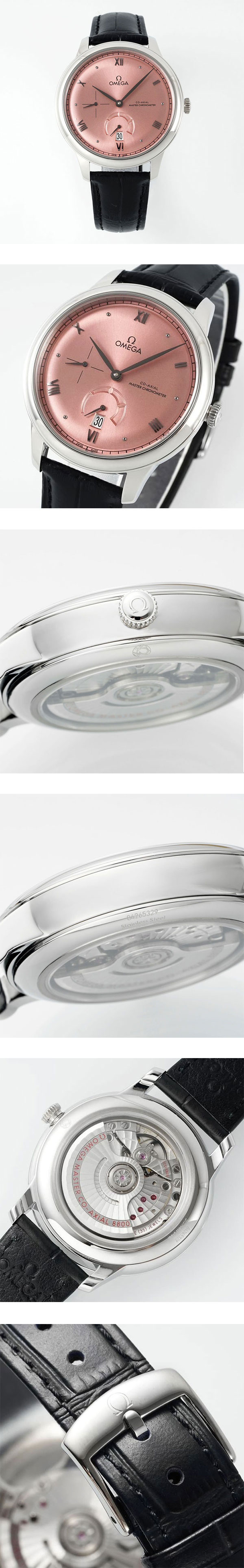 (MKS工場) オメガ腕時計コピーの販売 デ・ヴィル プレステージ コーアクシャル マスタークロノメーター 434.13.41.21.10.001 ピンク